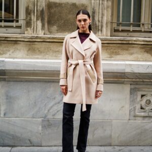 Moda Labella Пальто – Бежевый