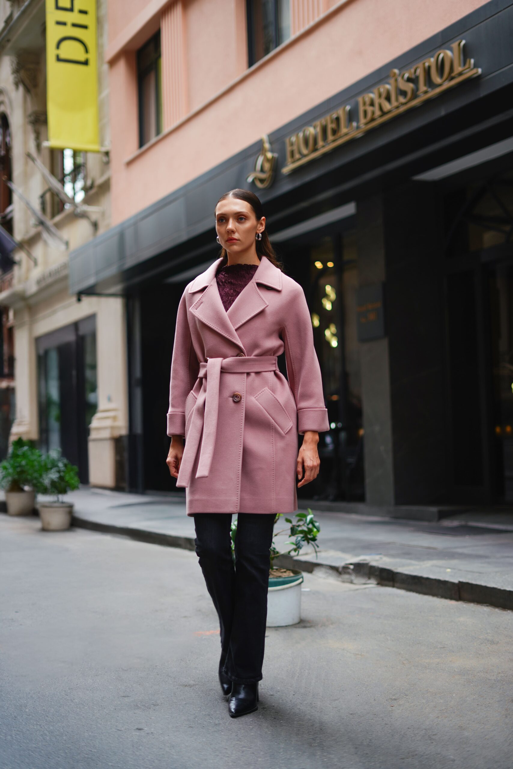 Pudra Pembe Kaşmir Kaban