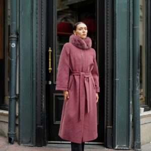 Moda Labella Kaban – Gül Kurusu Kürk Yakalı